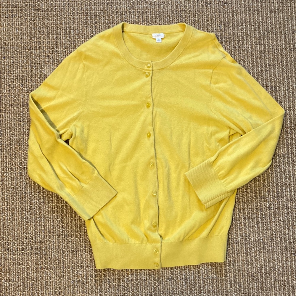 Jcrew cardigan, S, gold/mustard yellow